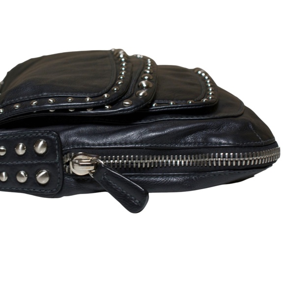 Donna Karan Collection Messenger Luxe Studded Leather Bag - Picture 6 of 9